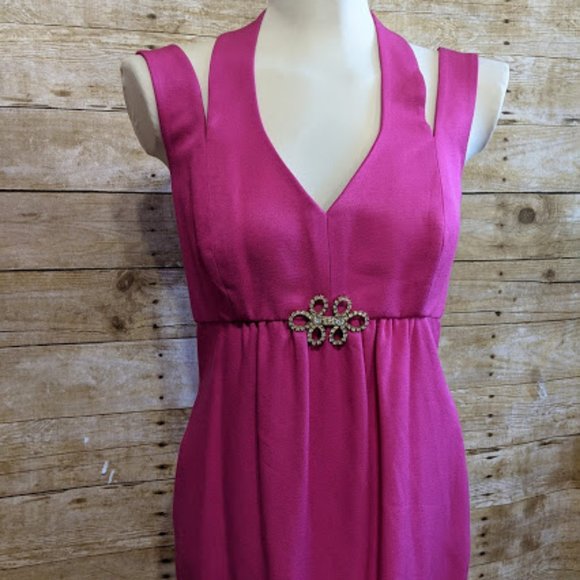 En Francais By Huey Waltzer Bright Pink Dress - Picture 3 of 5